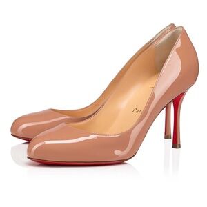 Christian Louboutin- Simple Pump 85 Patent Calf (Nude)